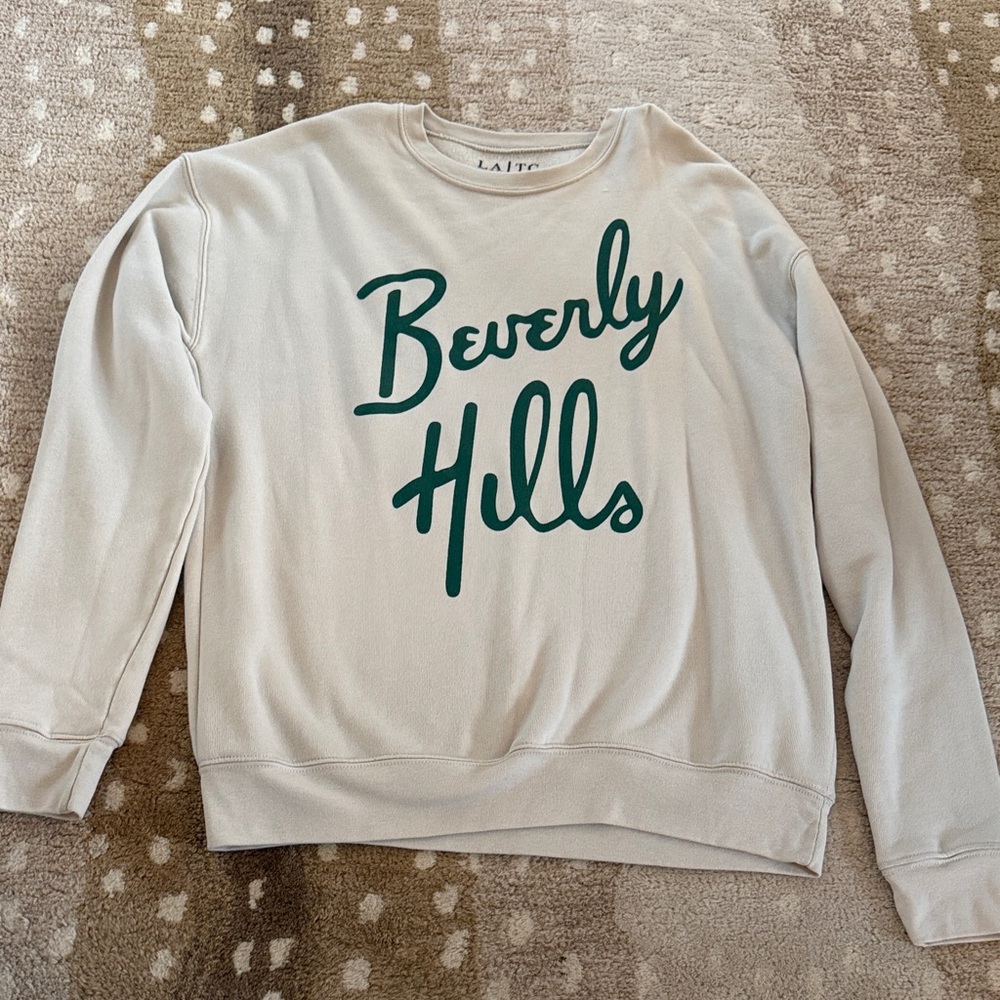 Beverly Hills Cream Crew Neck Sweater